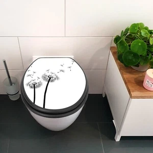banjado premium WC-Sitz anthrazit Toilettendeckel Absenkautomatik Pusteblume - Bild 1 von 9