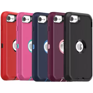 For iPhone SE 2022 2020 7 8 Case Heavy Duty Shockproof Cover w/Screen Protector - Picture 1 of 53