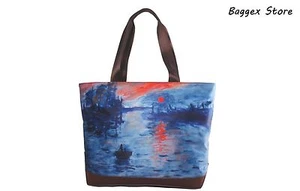 Bolso de Hombro Obra Maestra Pintura Claude Monet Impresión Amanecer Bolso de Mano - Imagen 1 de 12