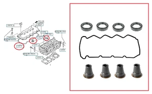 PARA NISSAN XTRAIL T30 2.2TD YD22 JUEGO DE TAPA BASCULANTE Y SELLO DE INYECTOR 01-07 - Imagen 1 de 2