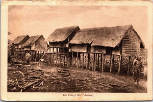 Postal de colección Vietnam Indochina Un Village Moi Annam C063 - Imagen 1 de 2