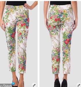 Soft Surroundings Floral Stretch Pull On Pants Straight Leg size 1X NWT