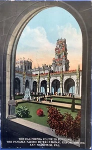 San Francisco CA " The California Counties Building " Postkarte 1915 gestempelt - Bild 1 von 2