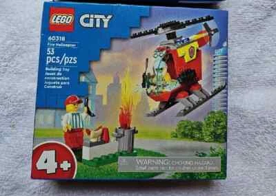 LEGO City Fire Helicopter Building Set New 53 Pieces 60318 - Image 1 of 2