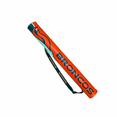 New NFL Denver Broncos Football Licensed Insulated 6 Can Shaft Drink Cooler Cover