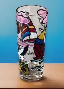 Stained Glass Pensacola Beach 4 Inch Double Shot Glass - Picture 1 of 5