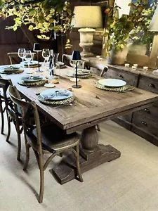 Large Extending Elm Dining Table Size 200cm - 280cm - Picture 1 of 8