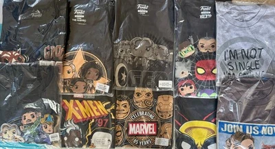 Lote de 10 camisetas exclusivas Funko Pop Marvel Collector Corps para hombre talla XL Foto 1 de 4
