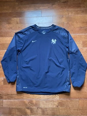 Y2K Nike Dri-Fit New York Yankees Baseball Warm Up Jacket Large Pullover 2013 - Image 1 of 4