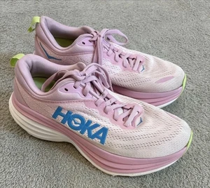 Hoka Bondi 8 Wide 1127952 PTWL Women's 8B Road Running Casual Shoes Pink Workout - Picture 1 of 19