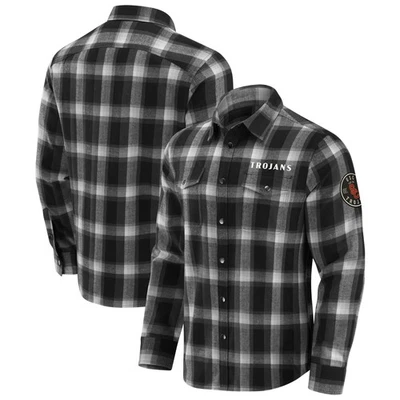 Men's Darius Rucker Collection by Fanatics Black USC Trojans Flannel Plaid - Image 1 of 4