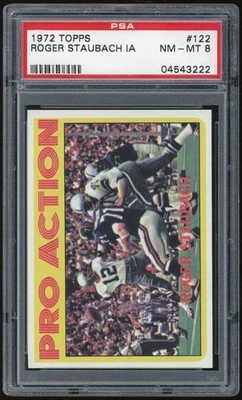 1972 Topps #122 Roger Staubach IA PSA 8 *3222 Foto 1 de 2