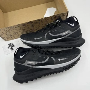 Nike React Pegasus Trail 4 GTX Gore Tex nero grigio lupo taglia UK7 US9,5 EU41 - Foto 1 di 5
