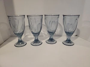 Lot de 4 gobelets à eau Noritake Sweet Swirl bleu clair 7,5" de haut - Photo 1/6