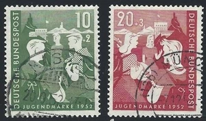 Bund 1952 gestempelt MiNr. 153-154 für die Jugend Zweiter Bundesjugendplan - Bild 1 von 1
