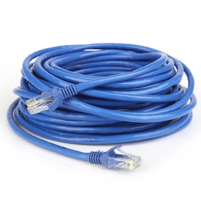Cat6 Copper 600MHz Ethernet LAN Cable for PS4 CCTV Waterproof (25FT, Blue) - Image 1 of 4