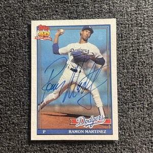 Ramon Martinez Autographed 1991 Topps #340 Signed Card Ip - Picture 1 of 2