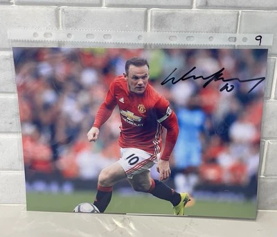 Foto autografiada de Wayne Rooney Manchester United 8x10 con certificado de autenticidad  Foto 1 de 3