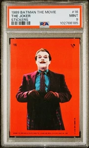 1989 Topps Batman Stickers #16 THE JOKER PSA 9 Low Pop Jack Nicholson Classic🔥 - Picture 1 of 3
