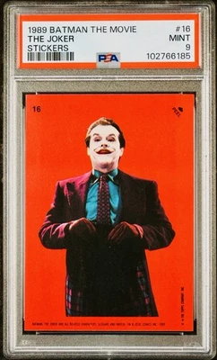 1989 Topps Batman Stickers #16 THE JOKER PSA 9 Low Pop Jack Nicholson Classic🔥 - Image 1 of 3