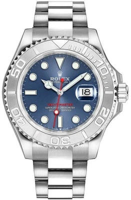 Reloj Rolex Yacht-Master 126622 esfera azul fecha bisel platino 40 mm acero para hombre Foto 1 de 4