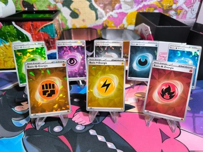 Basis Energie Karten Set - 8 Stück - Shatter Holo - Terapagos UPK - Bild 1 von 2