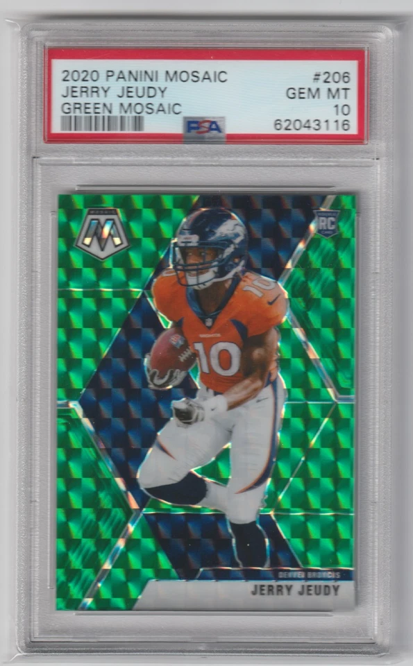 2020 NFL Mosaic Jerry Jeudy RC Green PSA 10 - image 1 of 1