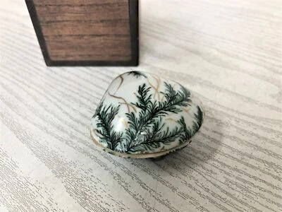 Y3828 CAJA Shimizu-ware Koshimizu Shell caja Japón contenedor de incienso fragancia Foto 1 de 4