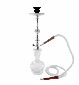 Hookah Water Clear Vase Shisha One Clear Hose NEW Free Charcol Narghila - Picture 1 of 6