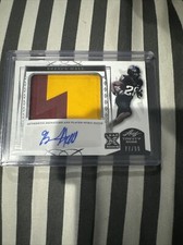 2022 Leaf Trinity Silver #BH1 Breece Hall 2 Color Patch Autograph RC #98/99