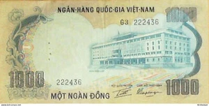 Billet de Banque Viet Nam 1000 Dong P.34 1972 - Picture 1 of 2