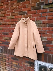 Women's NWT Khaki Camel J Crew Wool Blend Jacket Coat / XL 16 - Picture 1 of 9