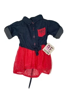 NWT Pink House Girl's 6/9 Month Demin Tulle Dress. - Bild 1 von 3