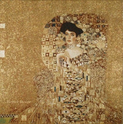 TAPIZ TEJIDO JACQUARD DE PARED Retrato de Adele GUSTAV KLIMT ARTE - DECORACIÓN EUROPEA Foto 1 de 2