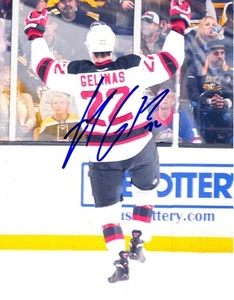 Signed  8x10 ERIC GELINAS  New Jersey Devils Photo - COA - Picture 1 of 1