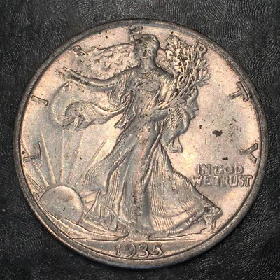 1935-S Walking Liberty Half Dollar - Totally Original -High Quality Scans #H960 - Image 1 of 2