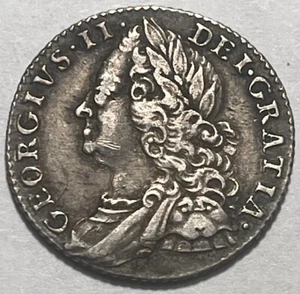 GREAT BRITAIN - George II - Silver Sixpence 1757 - Km-582.2 - Extra Fine! - Picture 1 of 2