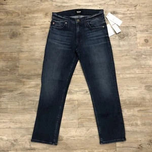 Hudson Jeans Sz 24 Fallon Crop Straight Blue NWT $195 - Picture 1 of 7