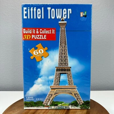 Vai! Torre Eiffel Puzzle 3D Costruisci 60 Pezzi Nuovo Sigillato Made in USA - Immagine 1 di 2