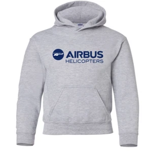 Airbus Hubschrauber Retro Logo Luftfahrt Reise Fliege grau Hoodie Kapuzenpullover - Bild 1 von 3