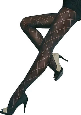 Beautiful semi opaque patterned tights 40 Denier "MEGA" - Image 1 of 3