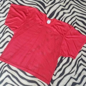 EUC 1980s 1990s Vintage Retro Champro Damen Vintage Red Mesh V-Neck Jersey Gr. M - Bild 1 von 4