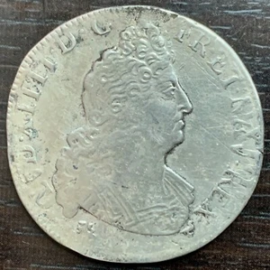 Louis XIV - 1/2 ECU At 8 L - 1705 Rennes 9 - Rare - Picture 1 of 2