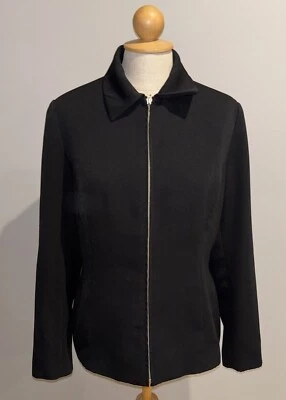 GEOFFREY BEENE SPORT Full Zip Black Jacket Sz 8 - Image 1 of 4