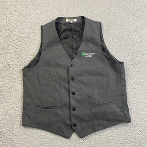 Paycom Center Vest Mens Large Gray 5-Button Sleeveless - Picture 1 of 12