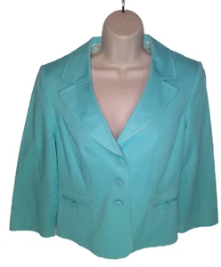 Travis Ayers Blazer Jacke Damen hellblau voll gefütterter Knopf Größe 8 - Bild 1 von 6