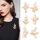 Fashion Light Luxury Rhinestone Pearl Wheat Ear Brooch Anti-Lost Corsage Jewe&Tm