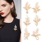 Fashion Light Luxury Rhinestone Pearl Wheat Ear Brooch Anti-lost Corsage Jewe;;d