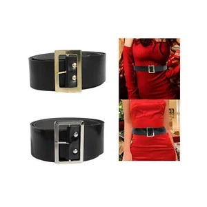 Christmas Santa Belt 49 Inches Long 1.9'' Wide Pirate Belt for Women Men Black - Picture 1 of 15