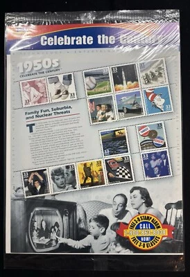 3-D Stamps Album 1950’s Celebrate The Century .33 Cent USPS Collection Stamps  - Image 1 of 2